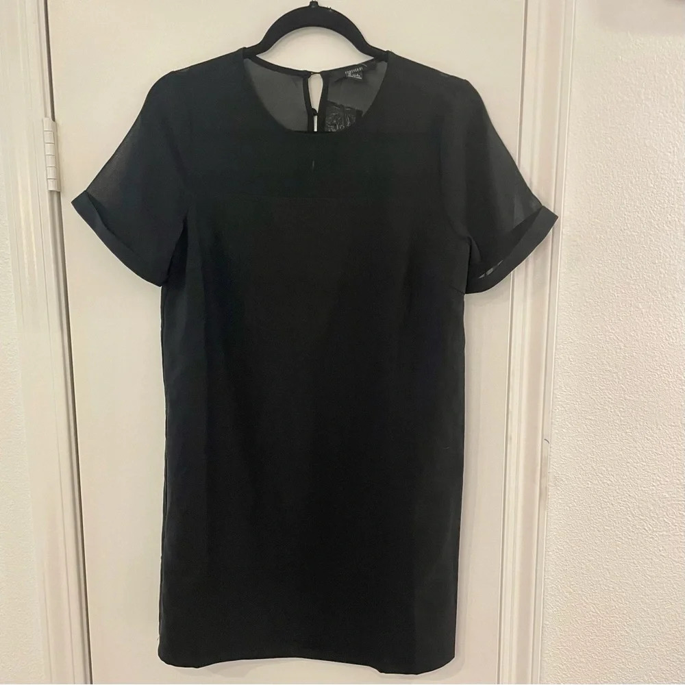 Forever21 Black Short Sleeve Woven Dress